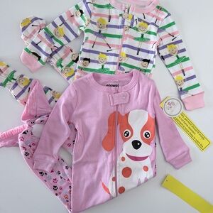 NWT Elowel Baby Footed Pajama Sleepers Bundle of 2 Size 6-12M